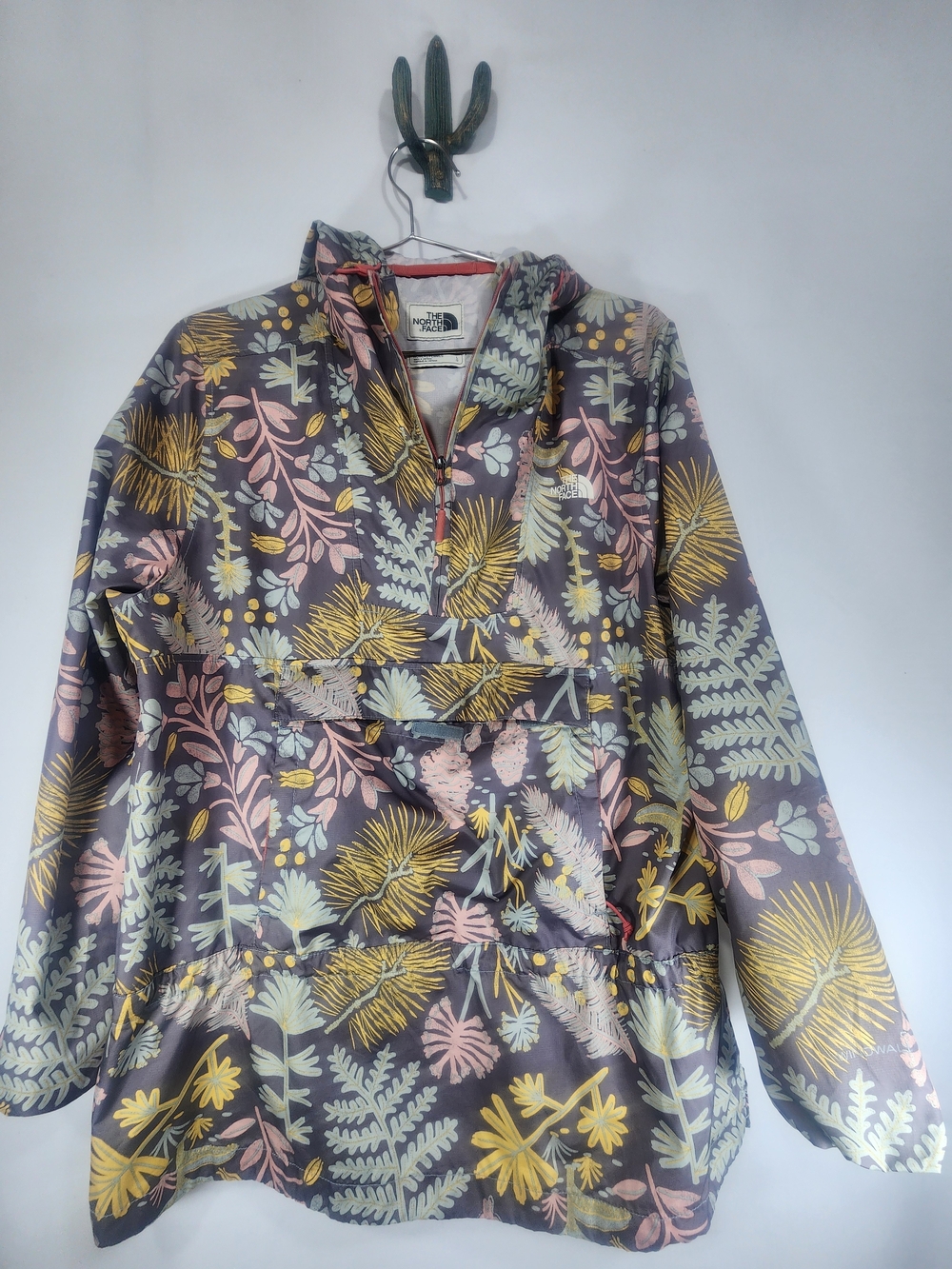The North Face Fanorak Jacket Womens Large L Woodland Floral Hooded Anorak